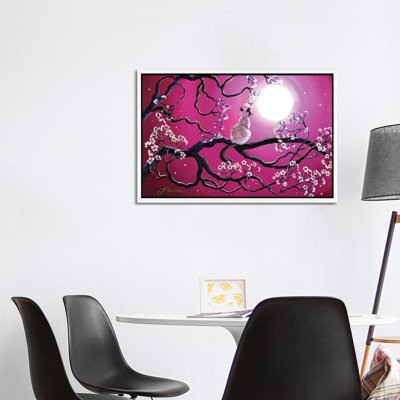 Blossoms In Fuchsia Moonlight by Laura Iverson - Painting on Canvas