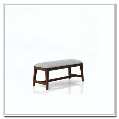 Backless Upholstered Dining Bench Mid-Century Seating