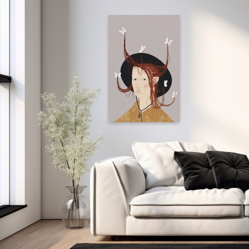 Art contemporain contemporain abstrait romantique, H 36 po x l 24 po