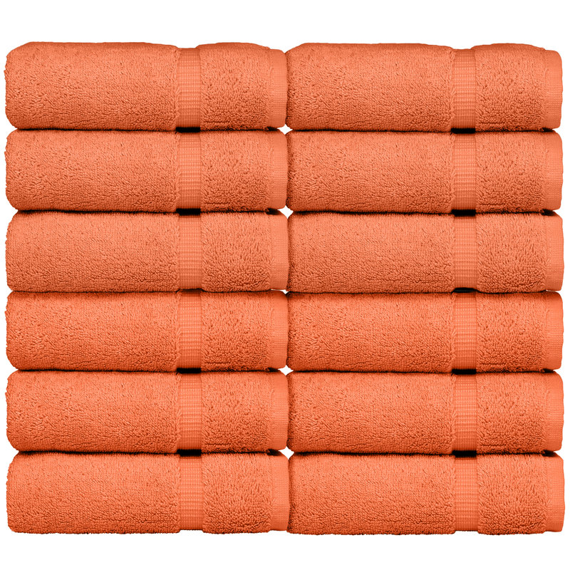 Ensemble de serviettes 100% coton, Corail