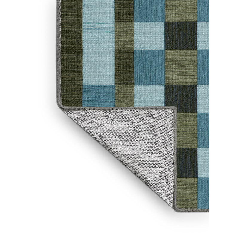 Tapis botanique brun lavable à la machine, Carré 6 pi