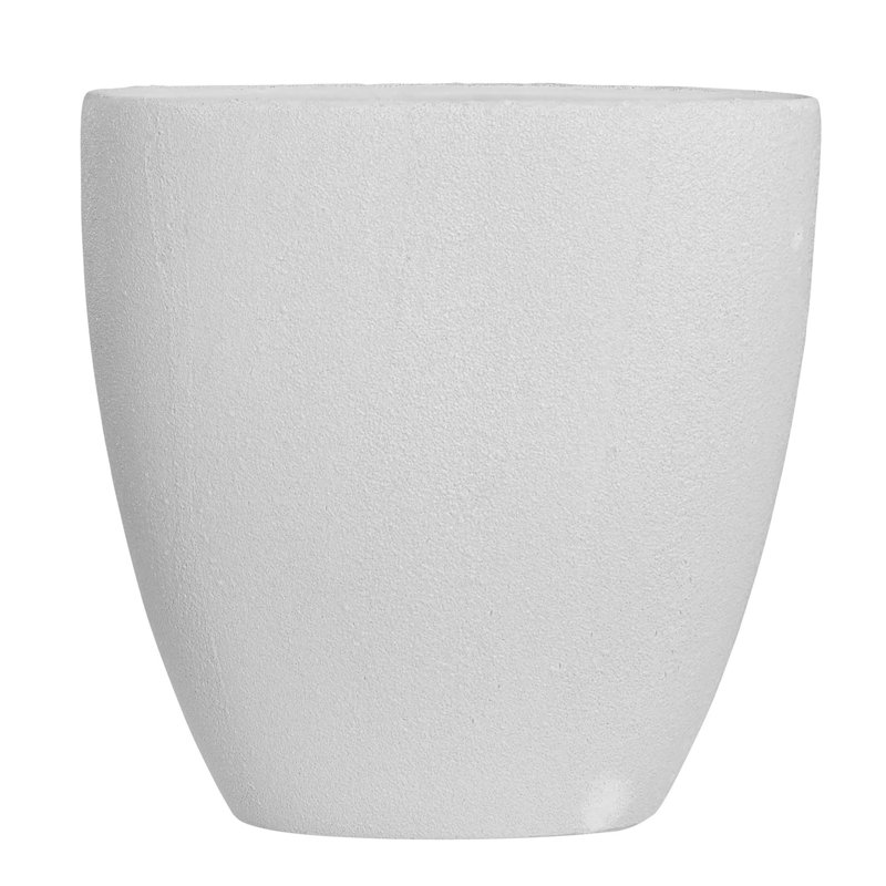 Mayolet Ceramic / Porcelain Table Vase, White, 15.65" H x 15" W x 6.75" D