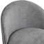 Chaise rembourrée moderne avec dossier incurvé et base ronde-133069822