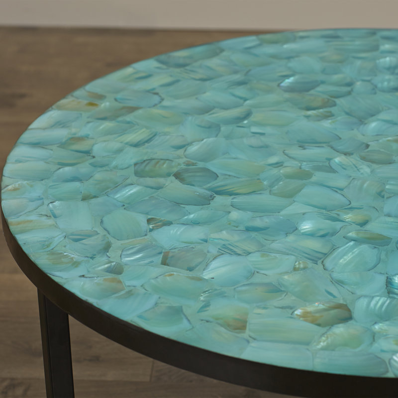 Table basse Albertas, Turquoise