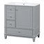 Meuble-lavabo avec lavabo, une porte avec tablette et trois tiroirs Vaimi-1298775722