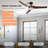 52" Smart Ceiling Fan with Dimmable LED Light and Remote Control-1519990392