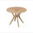 Mid-Century Modern 39.4" Round Dining Table with Intersecting Wooden Legs, Rubberwood & Plywood Construction