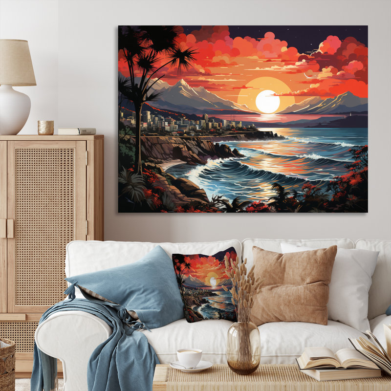 City Maui Popart IV sur toile, H 16 po x l 32 po x P 1 po, Toile tendue