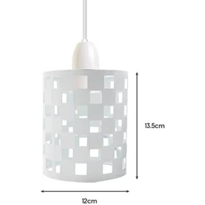 Antinique 13.5cm H Metal Drum Lamp Shade ( Screw On ), White