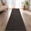Custom Size Machine Washable Anti-Slip Low Pile Loop Pile Dark Brown Absidy Runner Rug