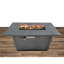 Table de foyer d'extérieur en acier avec couvercle H 25 po x l 42 po Living Source International