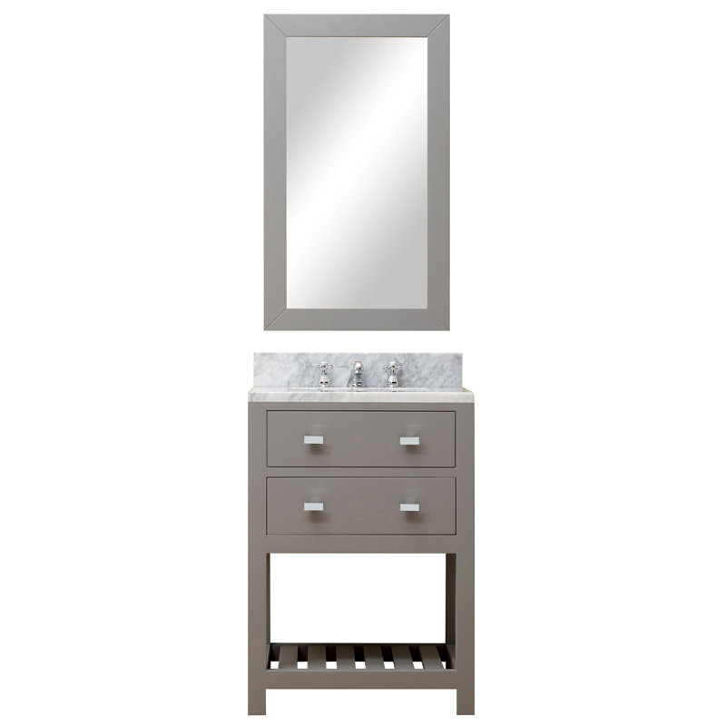 Madalyn 24" Single Sink Bathroom Vanity Set, Cashmere Gray, Faucet Included