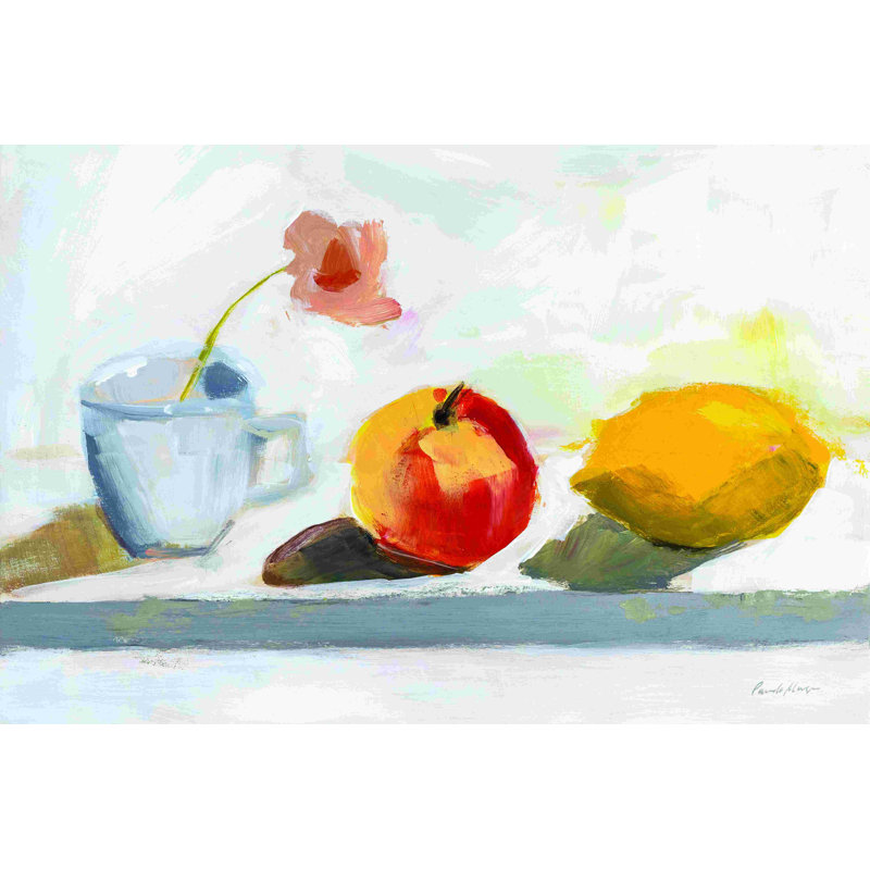 «Lemon Apple Cup» par Pamela Munger - Peinture, Toile tendue, Non, H 20 po x l 30 po