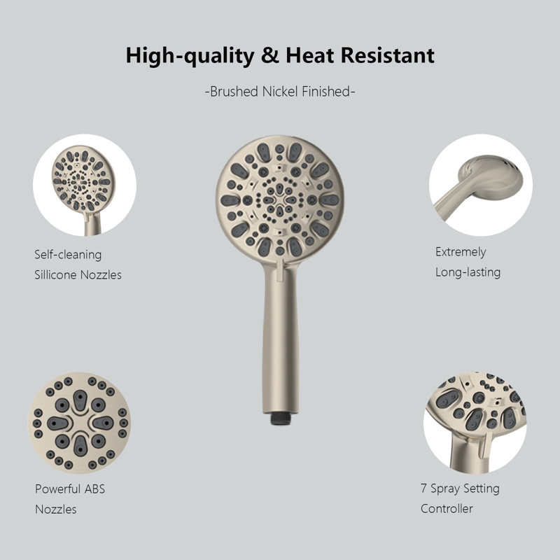 10-Inch Filtered Shower Head Combo, High Pressure Handheld Shower System With Adjustable Bracket, 18-Inch Extension Arm, Shower Filter & 7 Spray Modes