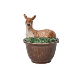 Forest Walk Deer Bowl With Lid - Multi