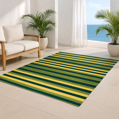 Tapis intérieur / extérieur vert HorizontalStripes