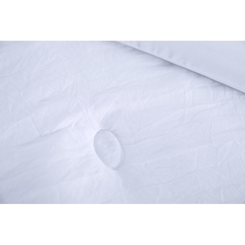 Polyester Coverlet, Twin Bedspread + 1 Standard Sham, White