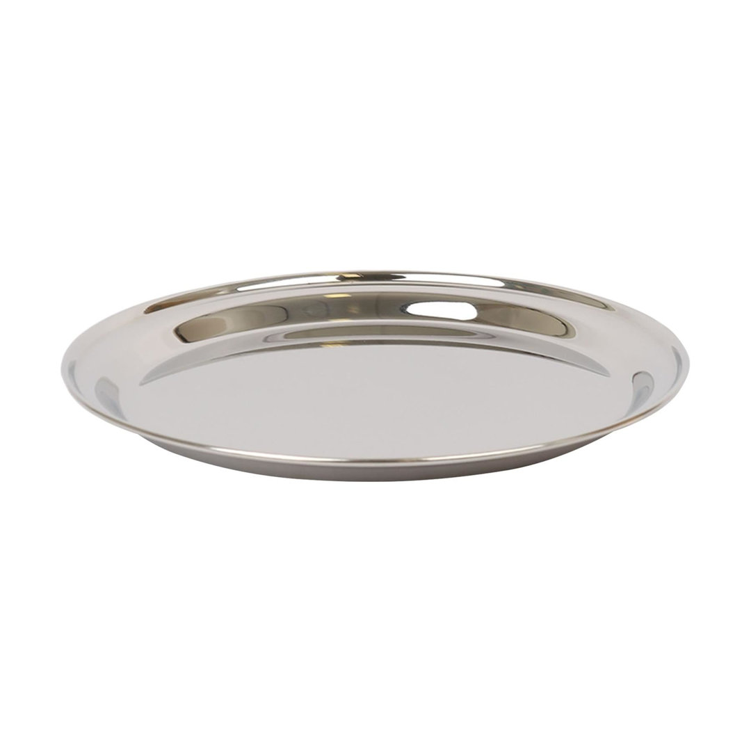 Argon Tableware - Round Stainless Steel Serving Tray Platter