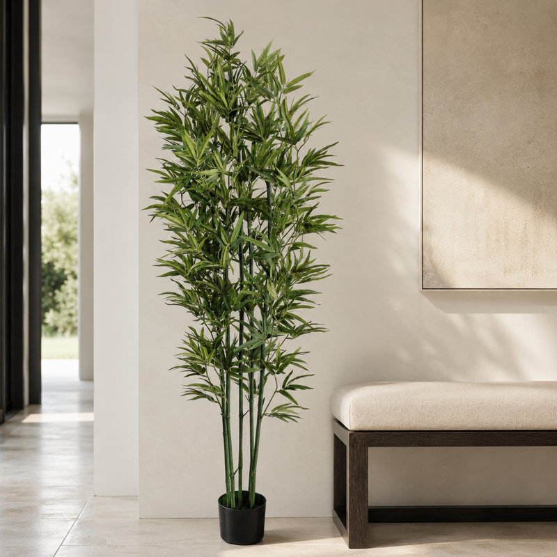 Premium Artificial Bamboo Plants 180cm Faux Bamboo Tree in Pot Liner