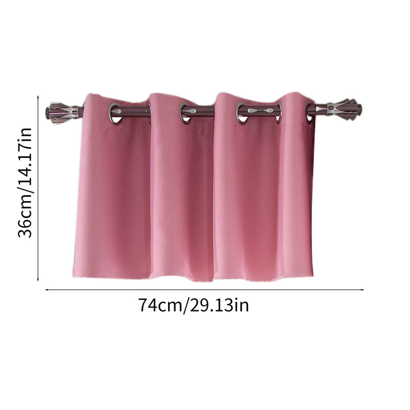 Kbndieu Short Curtains with Light Blocking Function, Pink