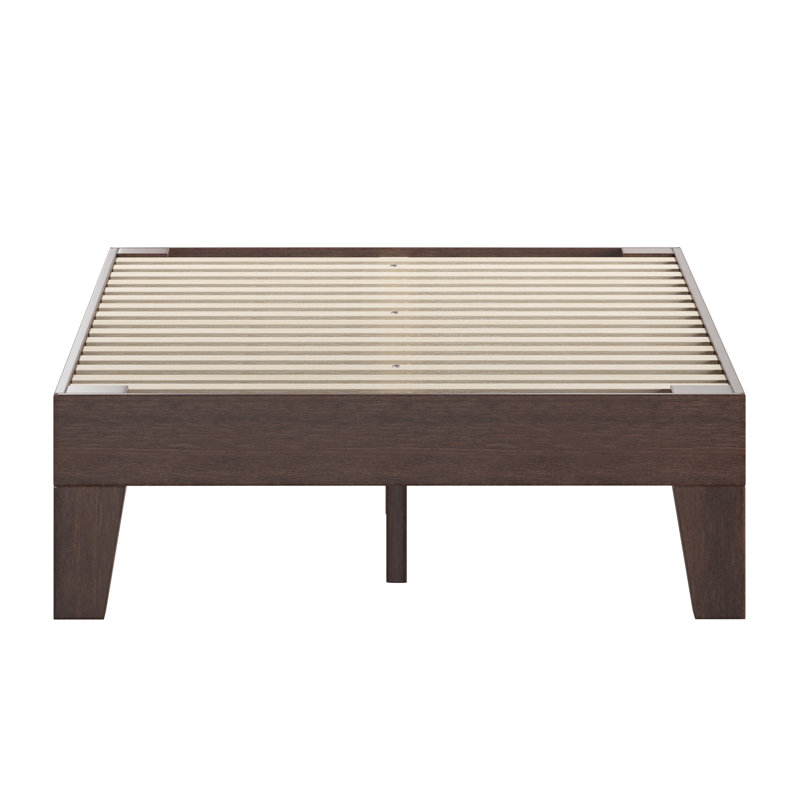 Lit en bois massif, Double, Noyer