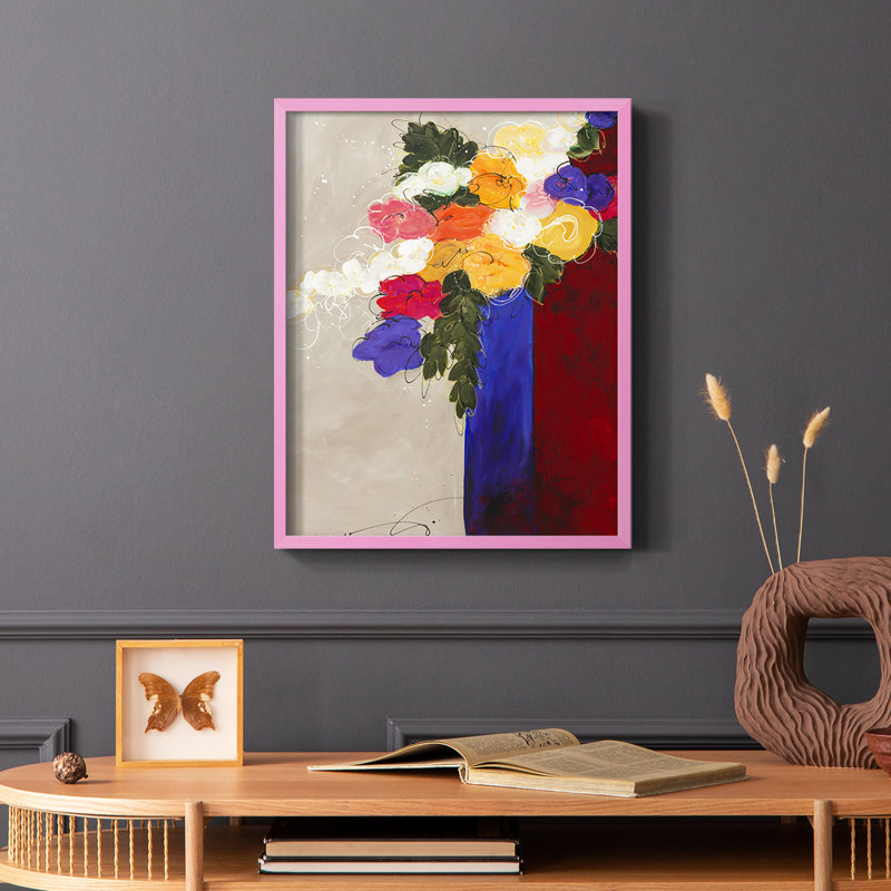 For Me, reproduction encadrée - bois massif, H 10 po x l 8 po, Rose