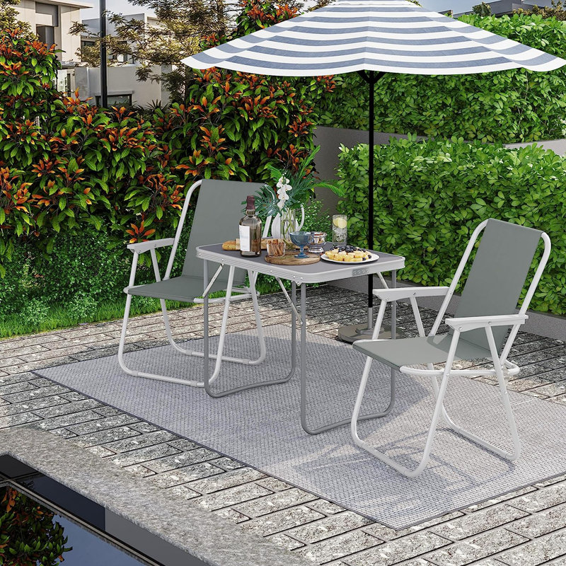 Wasilla Rectangular 70cm L Camping Table, Gray