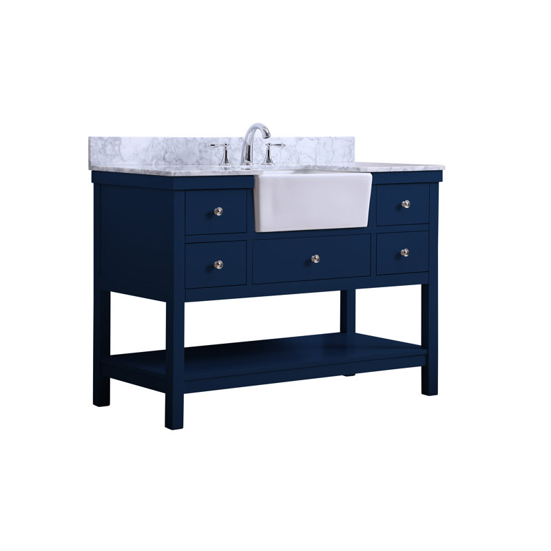 Ensemble de meuble-lavabo simple 48 po Moton, bleu