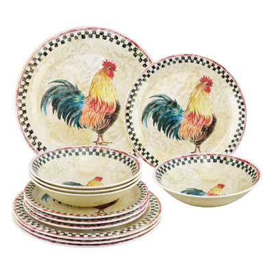 Aviston Melamine Dinnerware Set 12 Piece - Service for 4