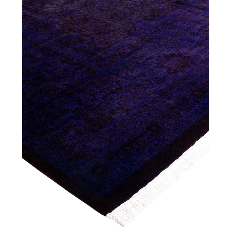 Overdyed One-of-a-Kind 9' 3" X 12' 8" Hand Knotted Area Rug