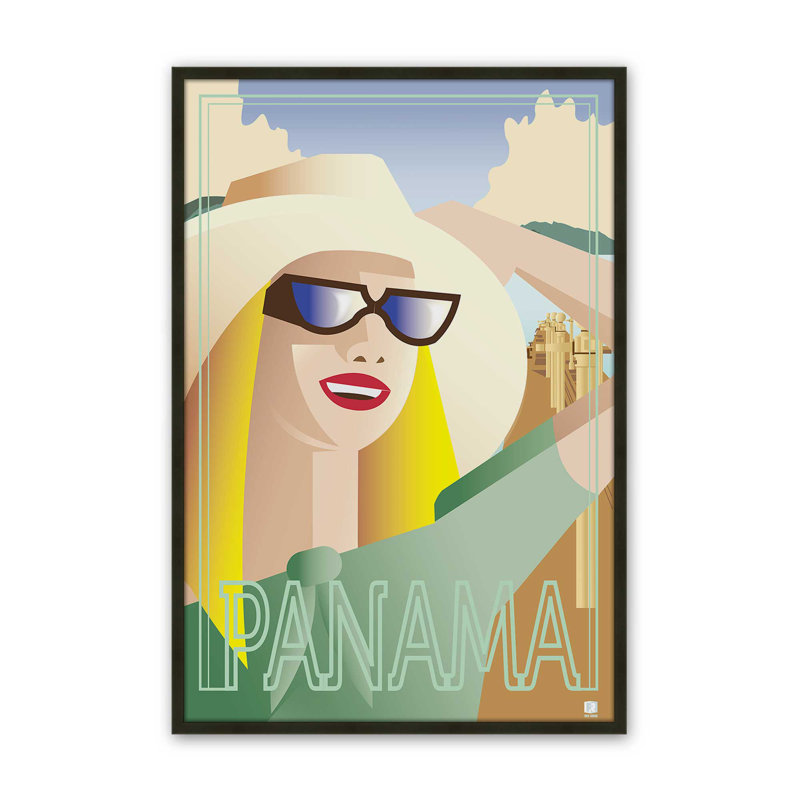 Impression de Panama Holiday Dream, Impression encadrée sans passe-partout, H 15 po x l 12 po, Noir satiné