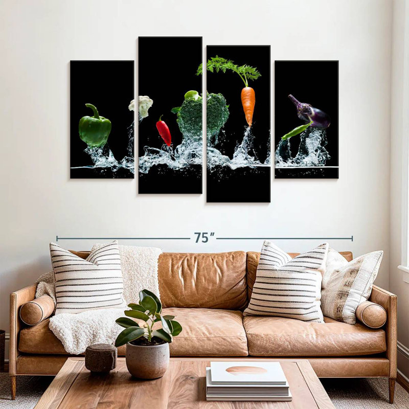 Yarlin Vegetables Splash, 42" H x 68" W