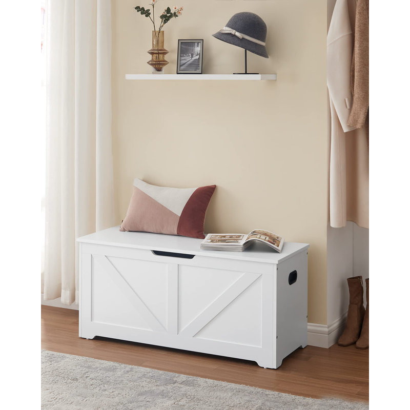 Deziree Storage Bench, 46cm H x 100cm W x 40cm D, Matte White