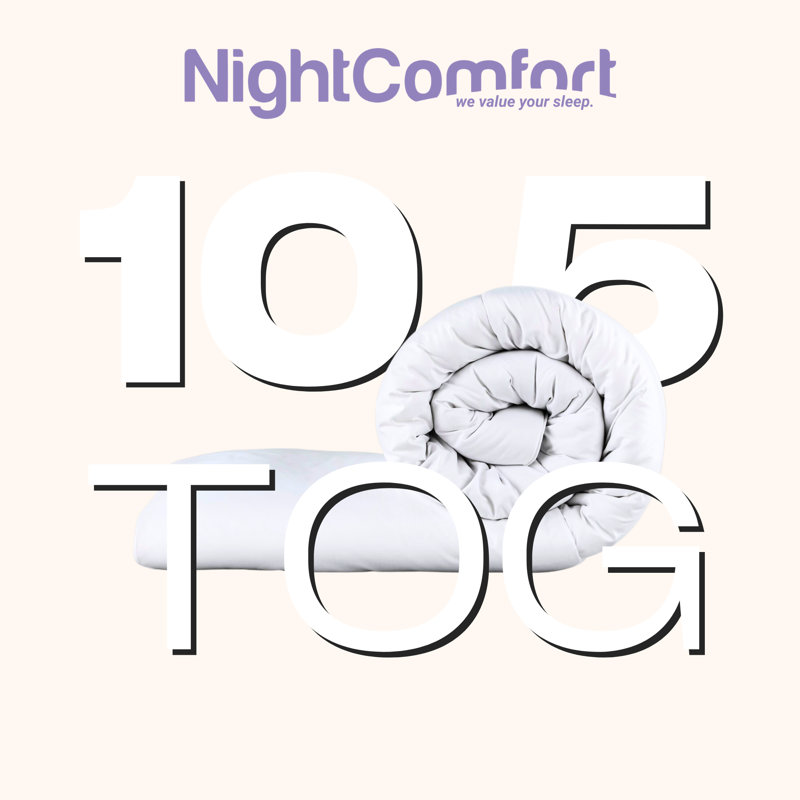 NightComfort Cosy Nights 10.5 Tog All Season Microfibre Duvet, Kingsize 
