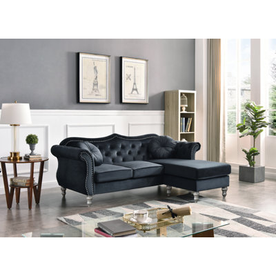 Hollywood 81in Sofa, Black