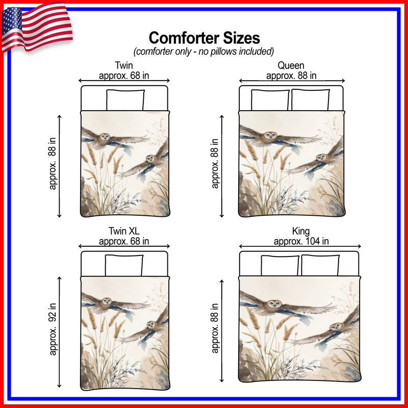 Owls In Flight Comforter, Twin
