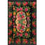 Tapis décoratif à motif de roses noires et roses-1049131572