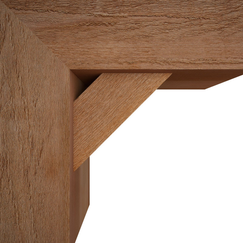 Support de bloc traditionnel avec entretoise décalée, 20 po x 20 po, Cèdre rouge occidental de l 8 po (scié brut)