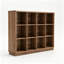 Bibliothèques de rangement cubiques, organisateur de maison de ferme en MDF noyer