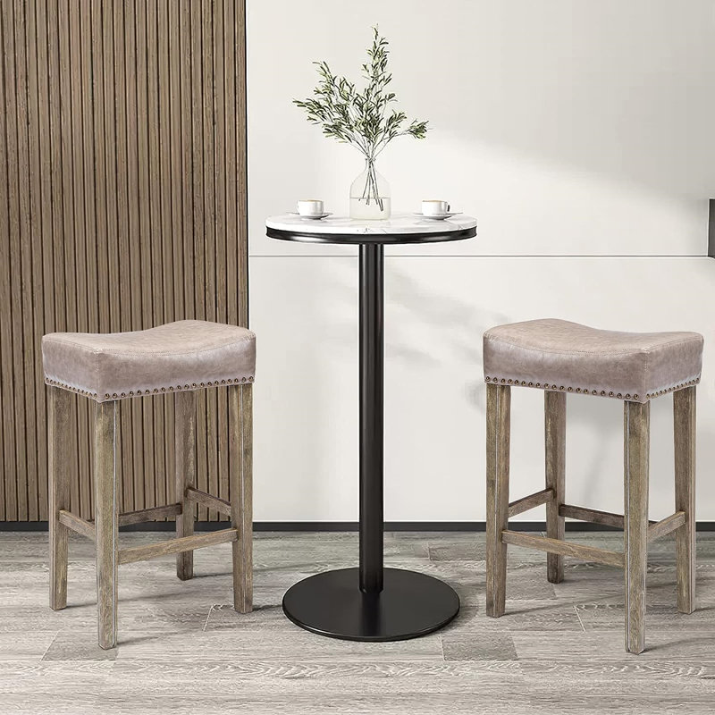 Tabouret de comptoir 26 po, Brun, gris