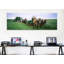 Reconstruction historique, wagons couverts dans un champ, Dakota du Nord par Panoramic Images - Impression sur toile tendue sur toile tendue avec châssis-19981087-71996088