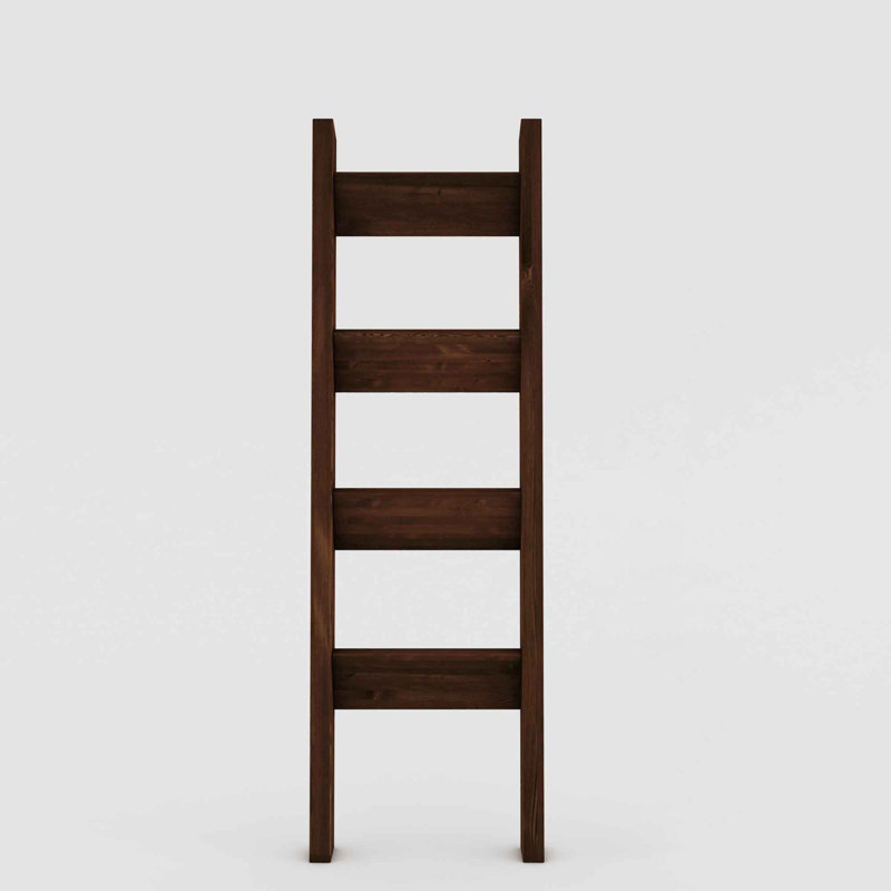 Odelle Wood 4 Towel Stand, Walnut