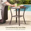 Simle 2 - Person Outdoor Seating Group PE Wicker Swivel Glider Chair With Cushions And Side Table-103268832-103268836