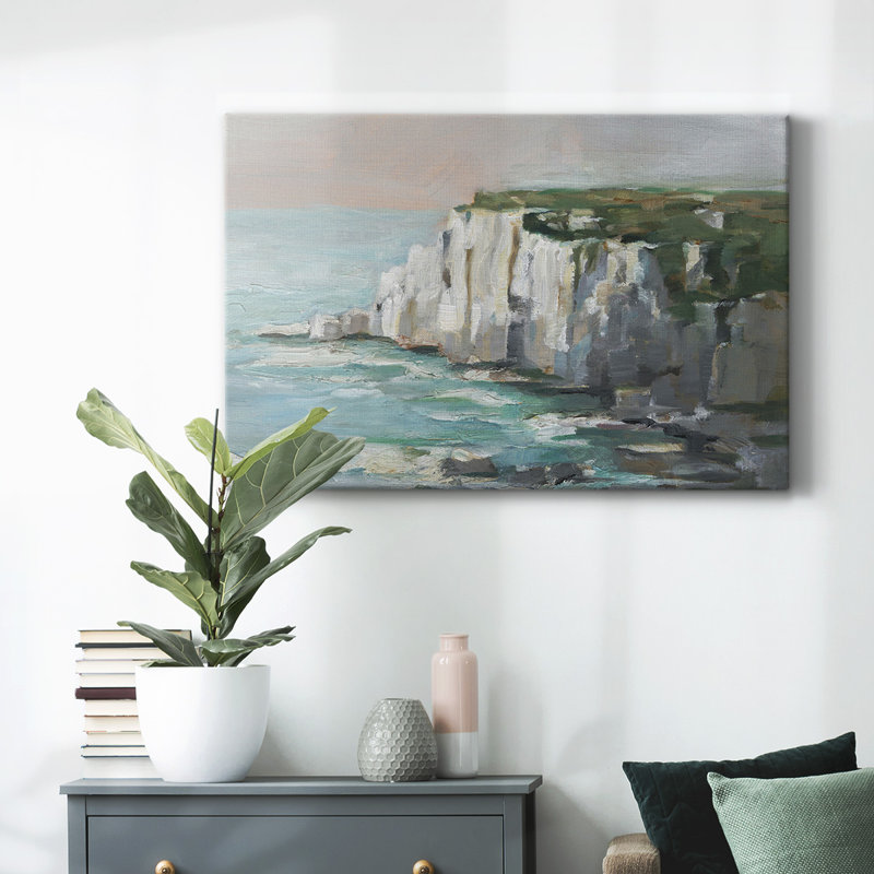 White Sea Cliff II - toile tendue avec châssis, H 12 po x l 18 po