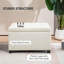 Repose-pieds de rangement capitonné en tissu avec couvercle de siège rabattable HOMcom (y compris le repose-pieds)-2073813233
