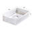 White Rectangular Ceramic Bathroom Vessel Sink With Drain Assembly