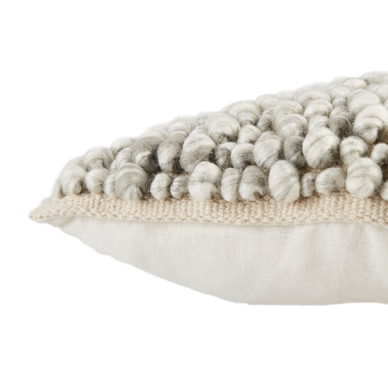 Housse et insert de coussin décoratif Upson, Gris clair, Polyester