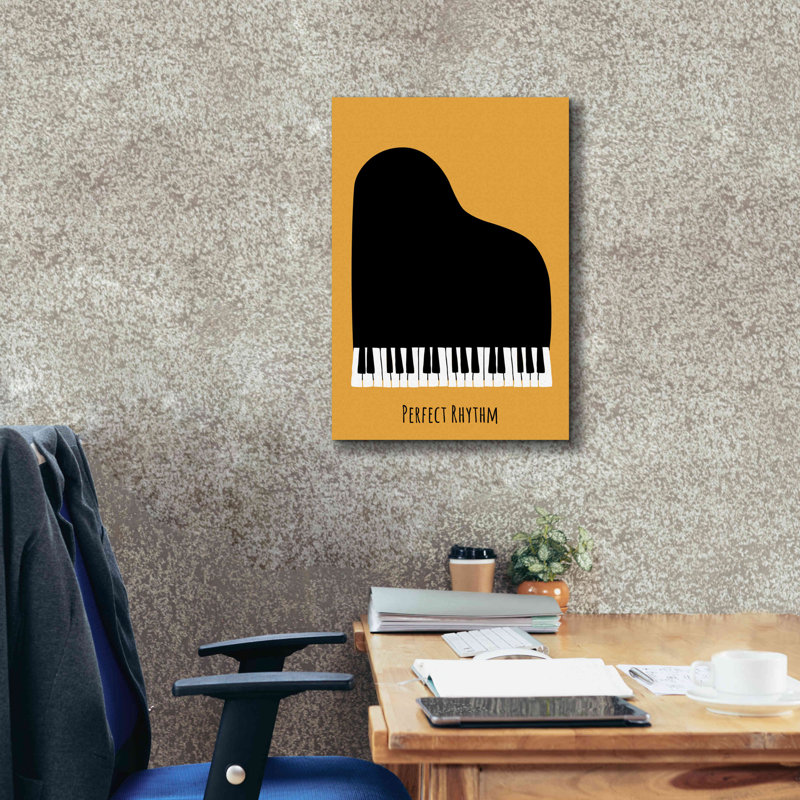 «Piano» par Ayse, art mural sur toile, H 26 po x l 18 po x P 0,75 po