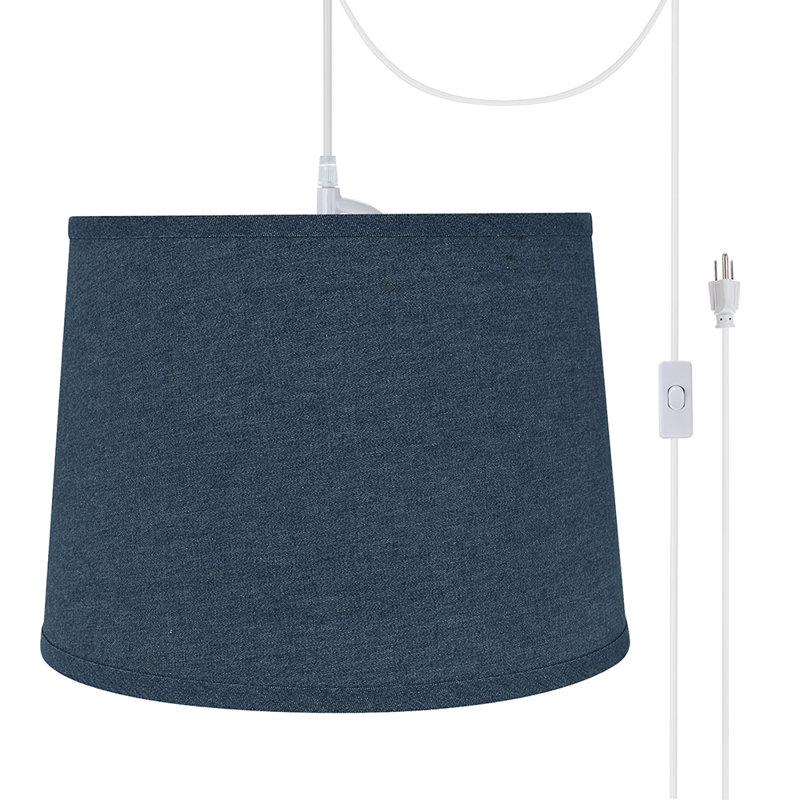 Beale 1 - Light White Single Pendant, Washing Blue, 10" x 14" x 12"