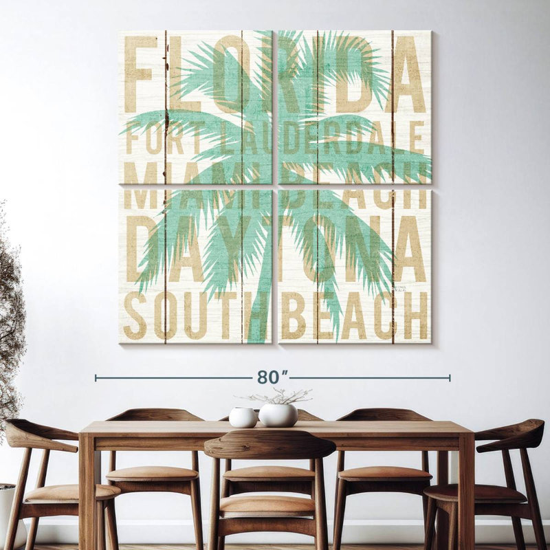 Nicci Bon Voyage Florida Palm, H 74 po x l 74 po